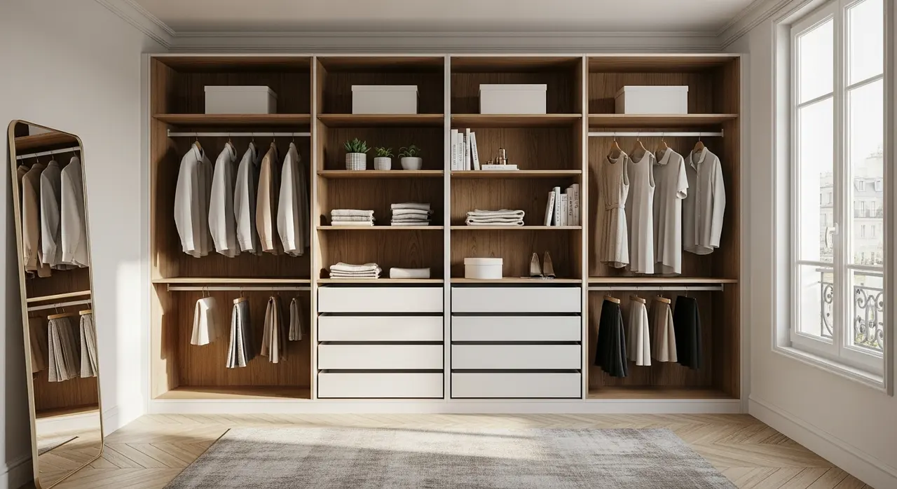 Prix dressing sur mesure avec pose en 2026 : tarifs réels
